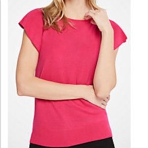 NWT Pink Flutter Sleeve Sweater
